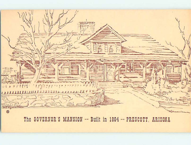 Unused Pre-1980 GOVERNOR'S MANSION Prescott Arizona AZ hn2910