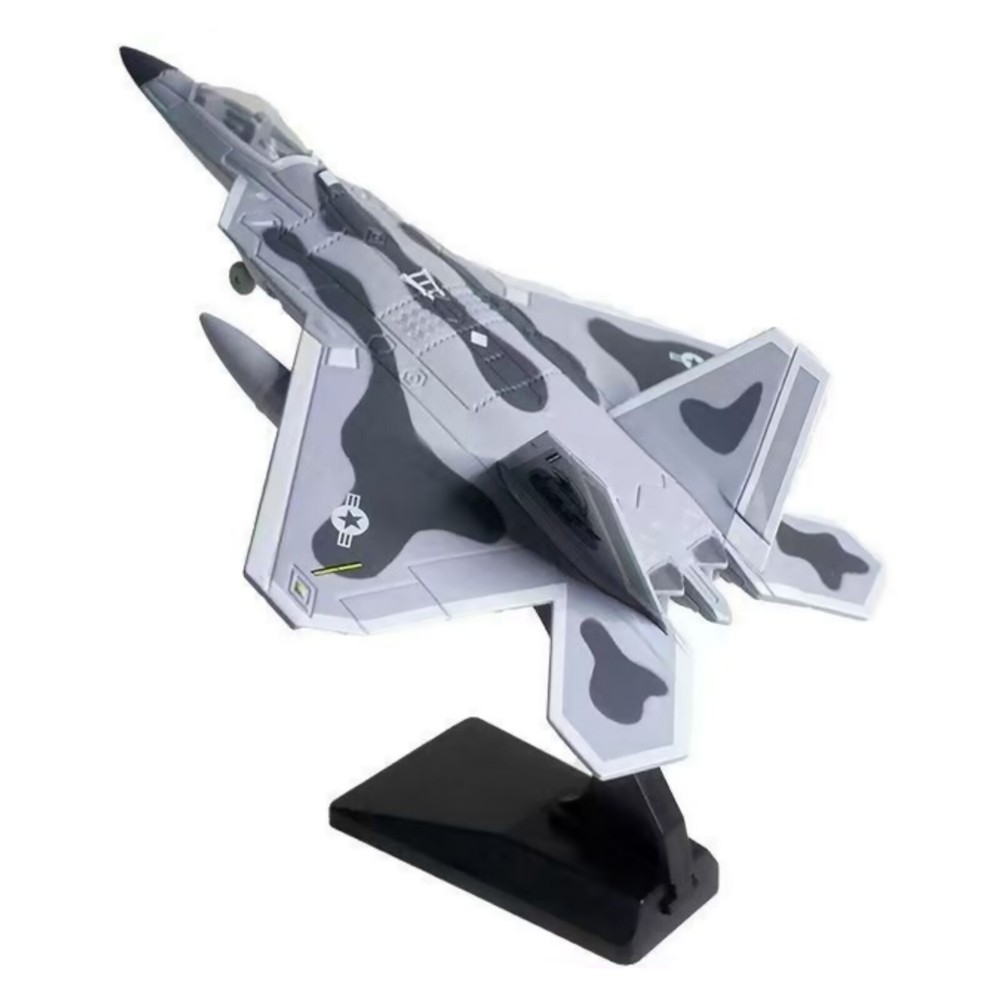 F-22 Fighter Bomber Aircraft Diecast Army Jet 1/72 Airplanes Model for Kids