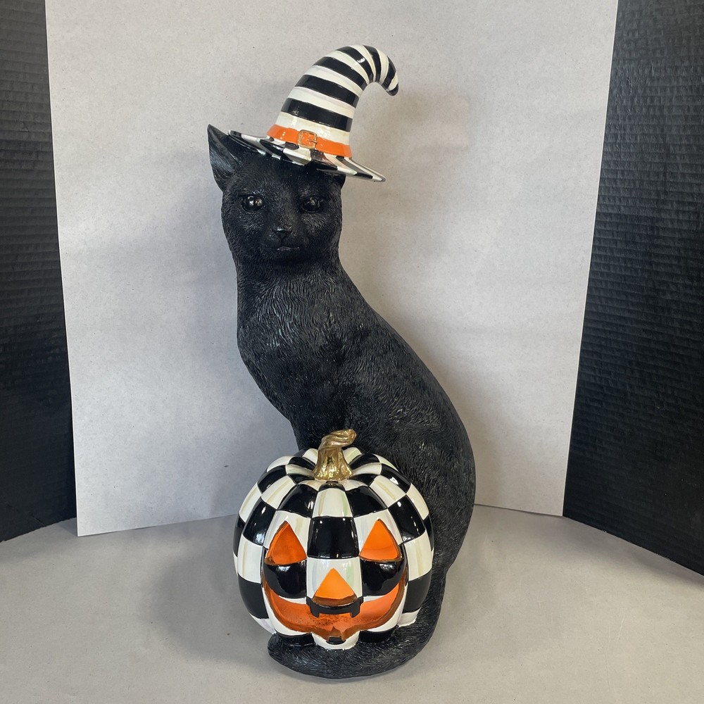 Mackenzie-Childs Happy Jack Illuminated Halloween Cat