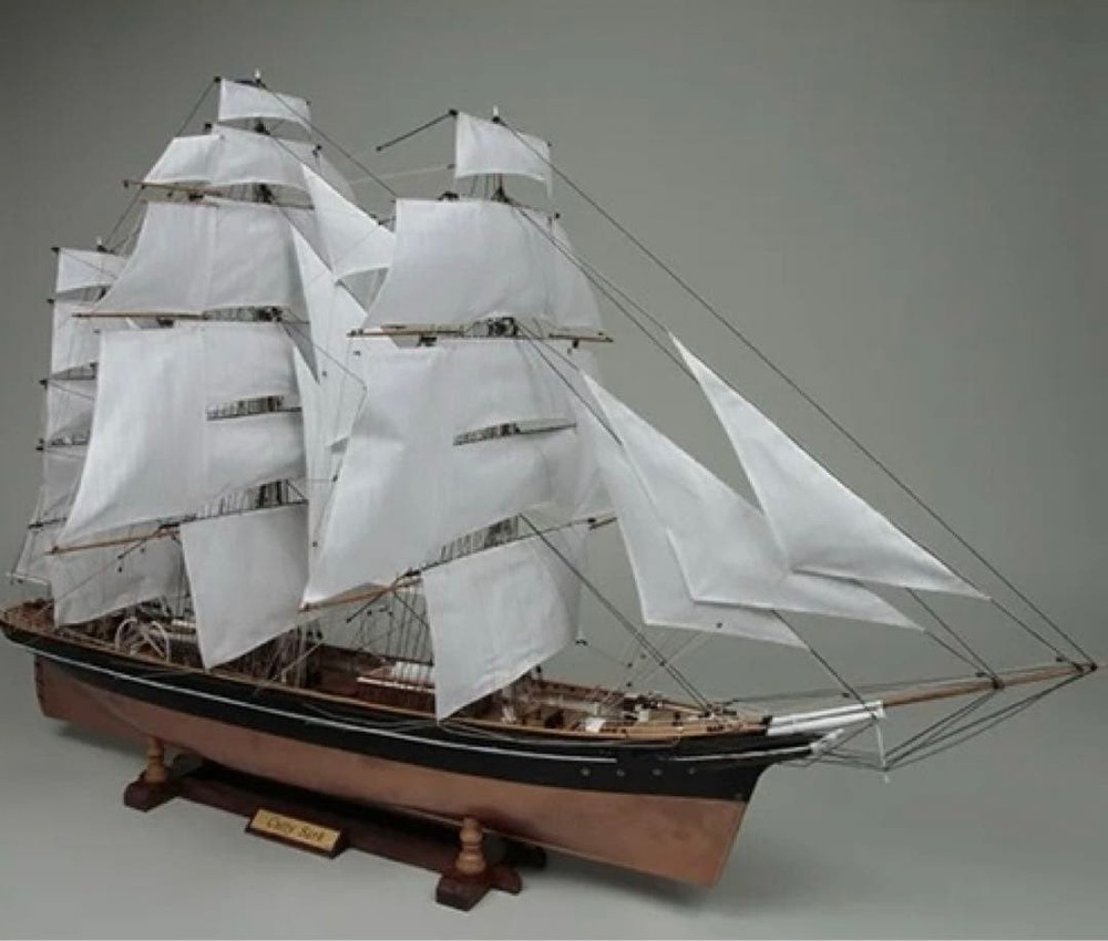1/80 cutty sark wooden sailboat model with sail #8d00c0