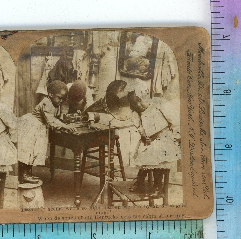 When Songs of Old Kentucky African American Keystone Stereoview