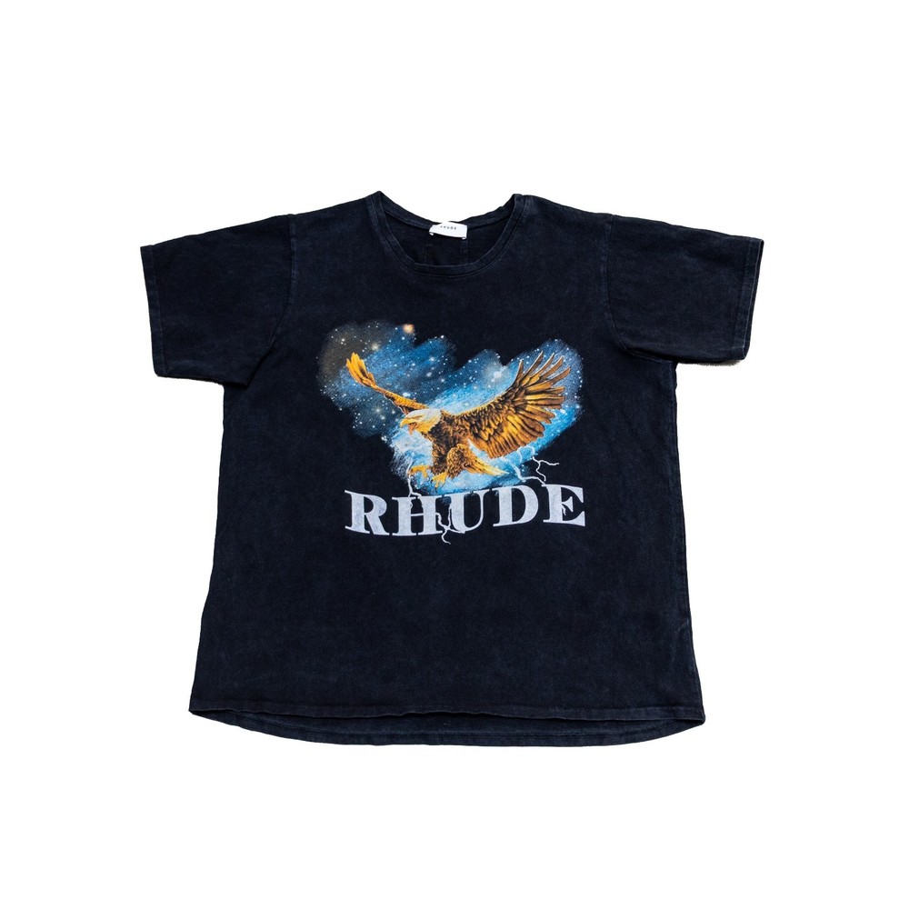 Rhude Men’s Graphic Eagle T-Shirt – Black – Size M – Made in USA – 100% Cotton