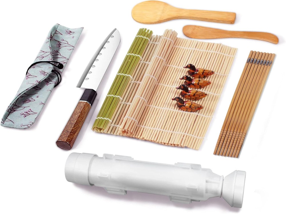 Sushi Making Kit for Beginners - 15-Piece All-in-One Set in Multicolor