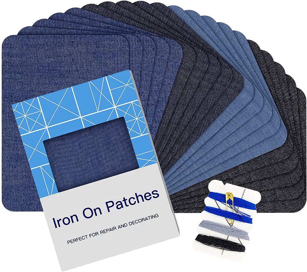 Iron on Patches for Clothes, 20PCS Denim Patches for Jeans Kit 3