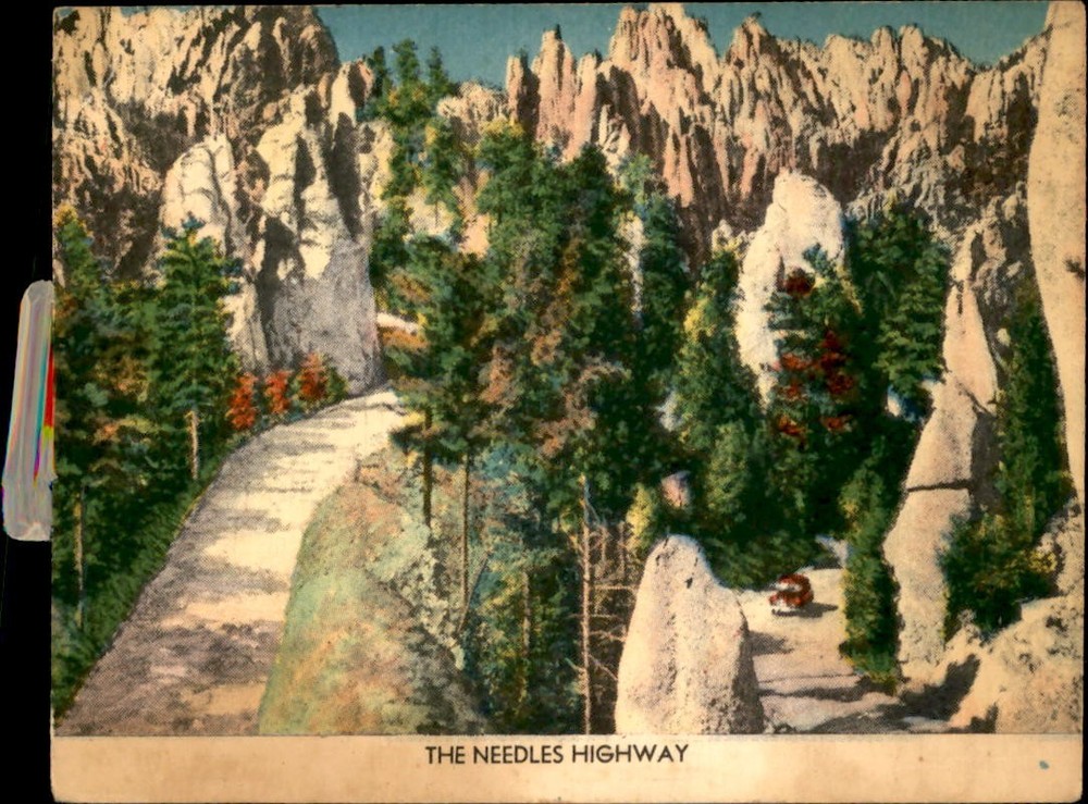 Needles Highway, Black Hills, South Dakota, scenic drive, granite Postcard