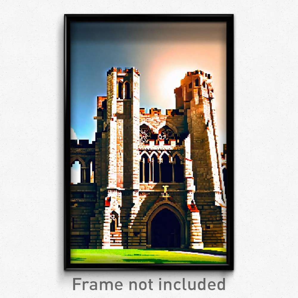 Psychedelic 8-Bit Pixel Art Poster - Amazing Priory Video Game Print