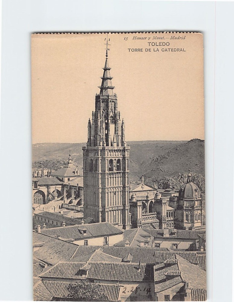 Postcard Torre De La Catedral Toledo Spain