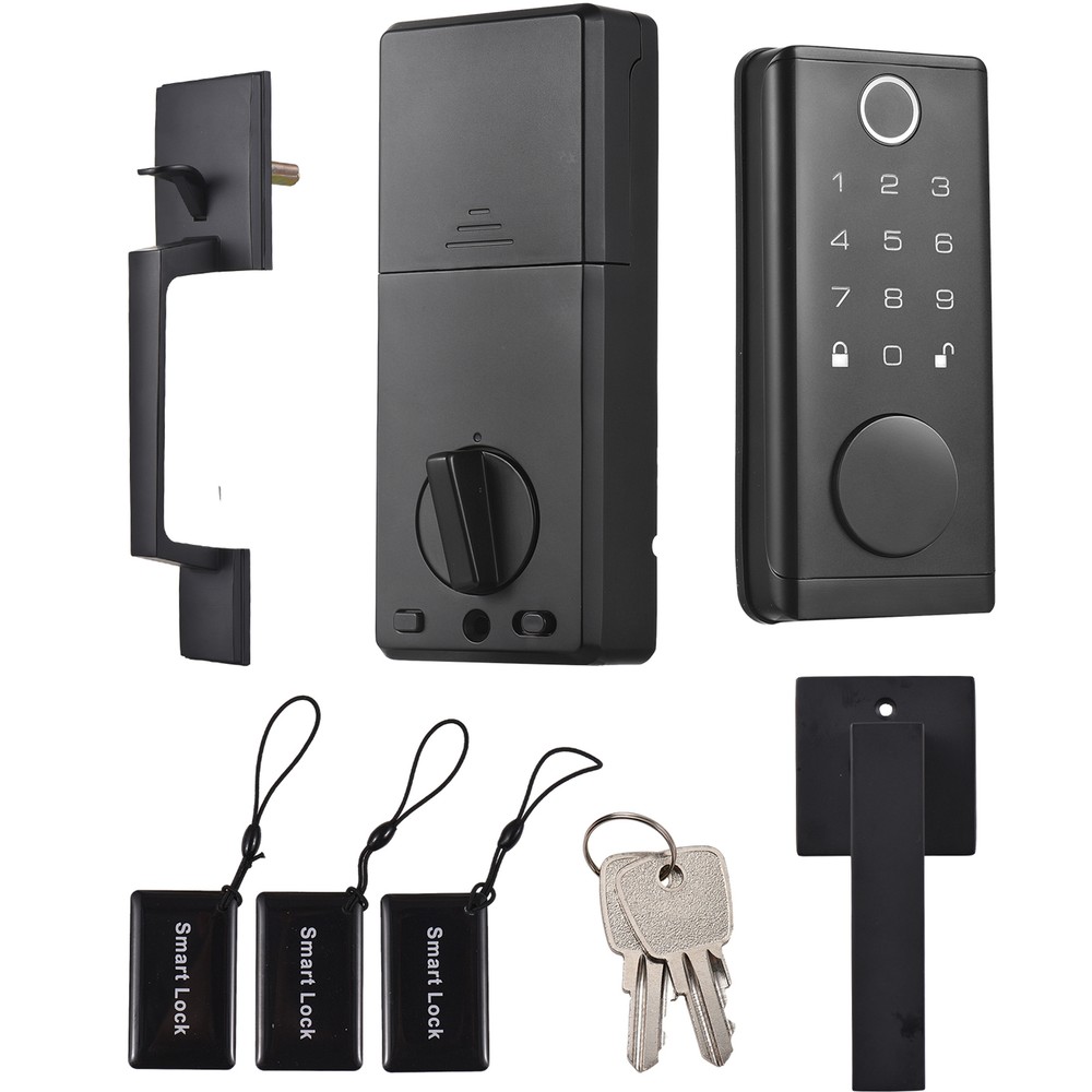 Aoresac Smart Door Lock Set for Front Door Handle Keyless Entry Door Lock W9J2