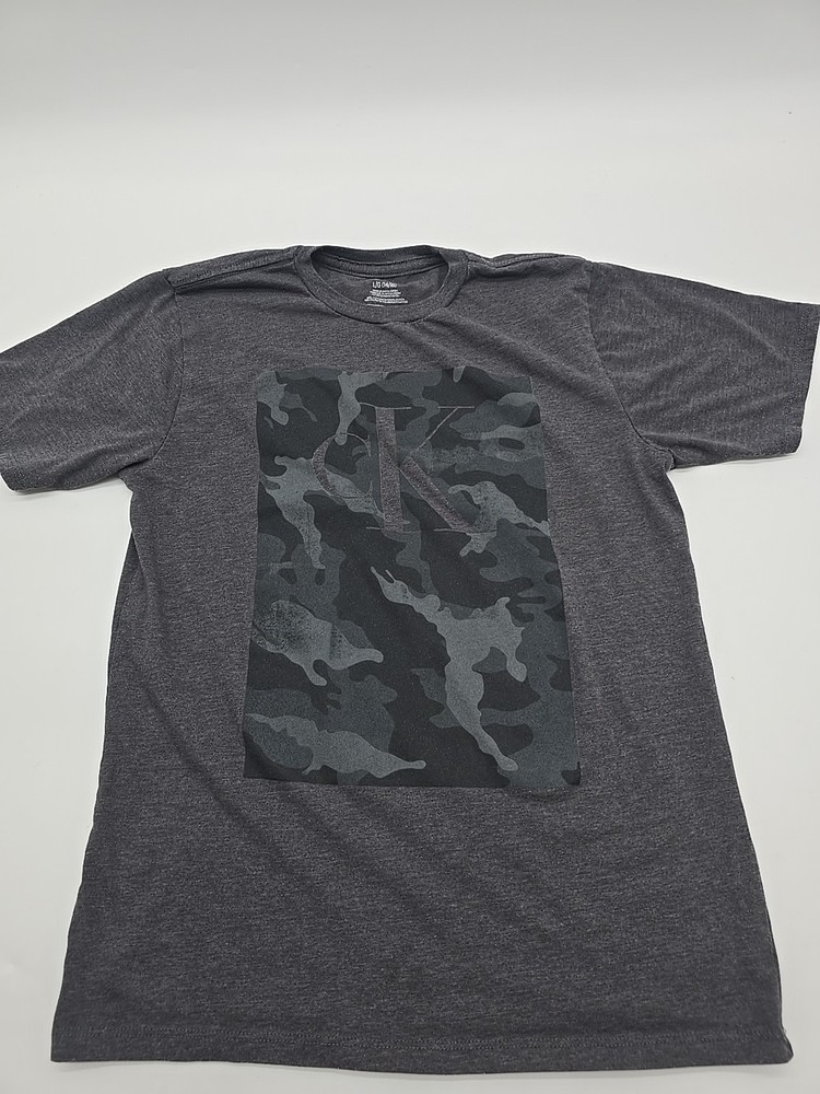 Calvin Klein Jeans T-Shirt Youth Boy L 14/16 Gray Logo…35690