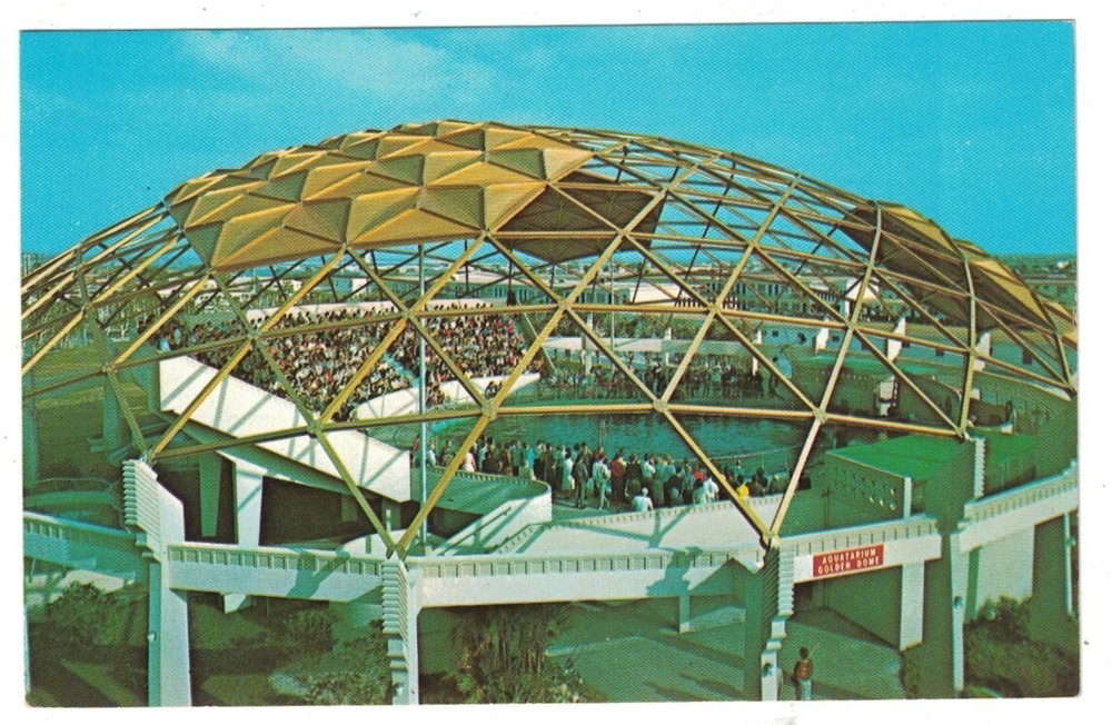 1960'S Golden Dome Aquatarium St. Petersburg Beach Florida Roadside Postcard
