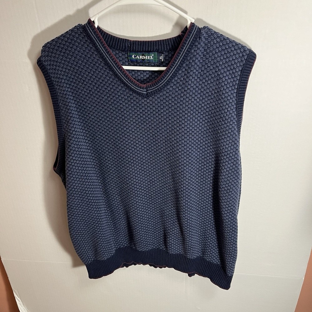 vintage carmel golf sweater Vest Men’s Xl Made In Usa Grandpacore 90s