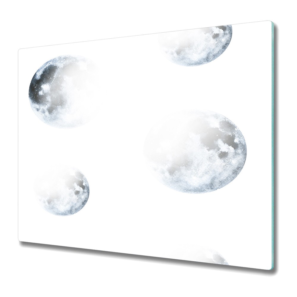 Glass Chopping Cutting Board Moon Moonlight Blue or Pink Interstellar 60x52