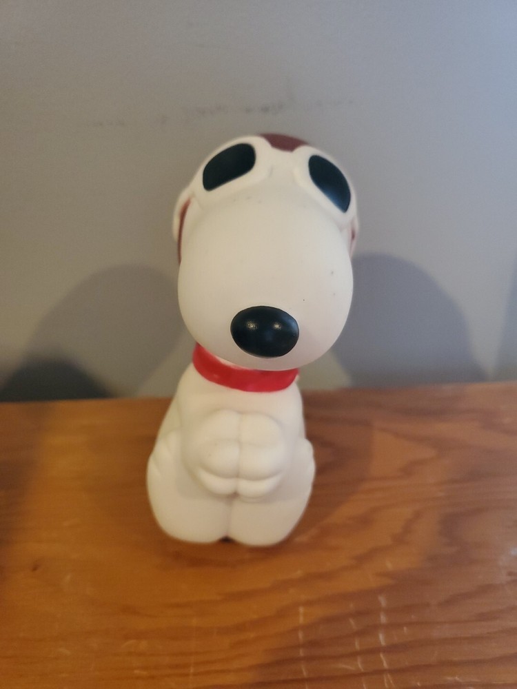 Vintage ConAgra Peanuts Snoopy WW1 Flying Ace Squeaky Toy