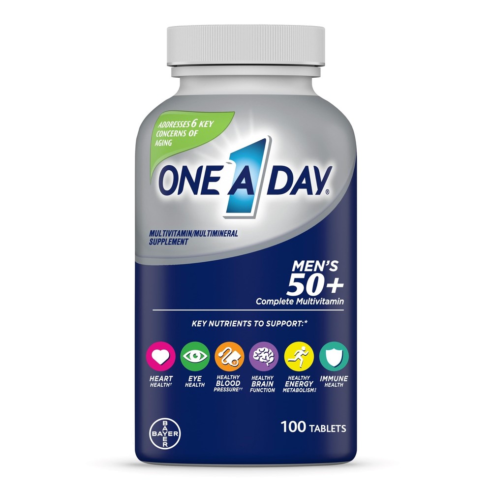 One A Day Men’s 50+ Multivitamins, Supplement with A, C, D, E and Zinc for Im...