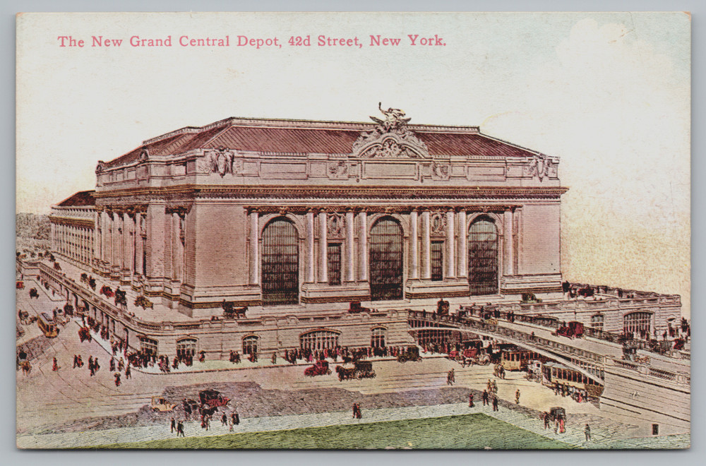 Postcard, Grand Central Depot, 42nd Street, New York City, Unposted