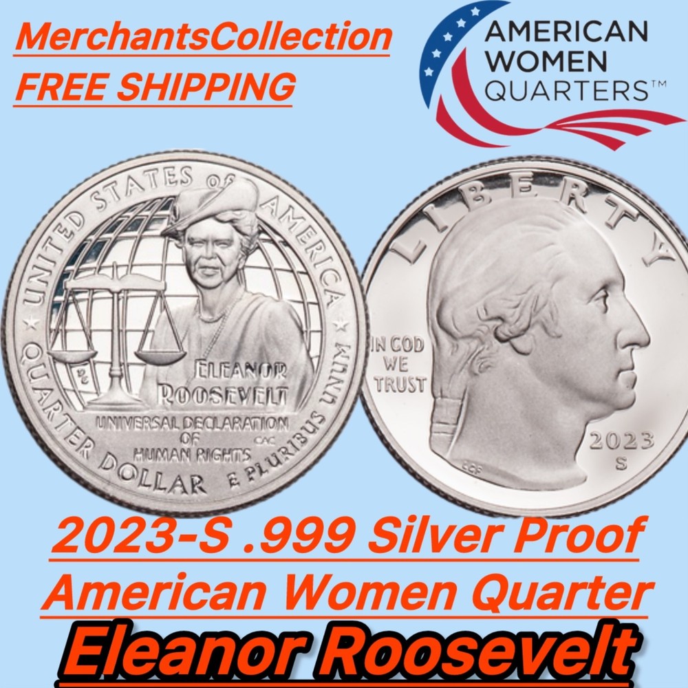 2023 S Eleanor Roosevelt American Women Quarter Choice Proof .999 Silver