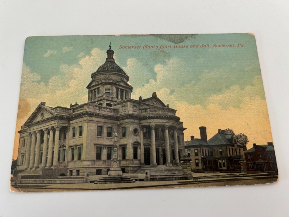 Somerset County Court House and Jail Somerset Pennsylvania Postcard