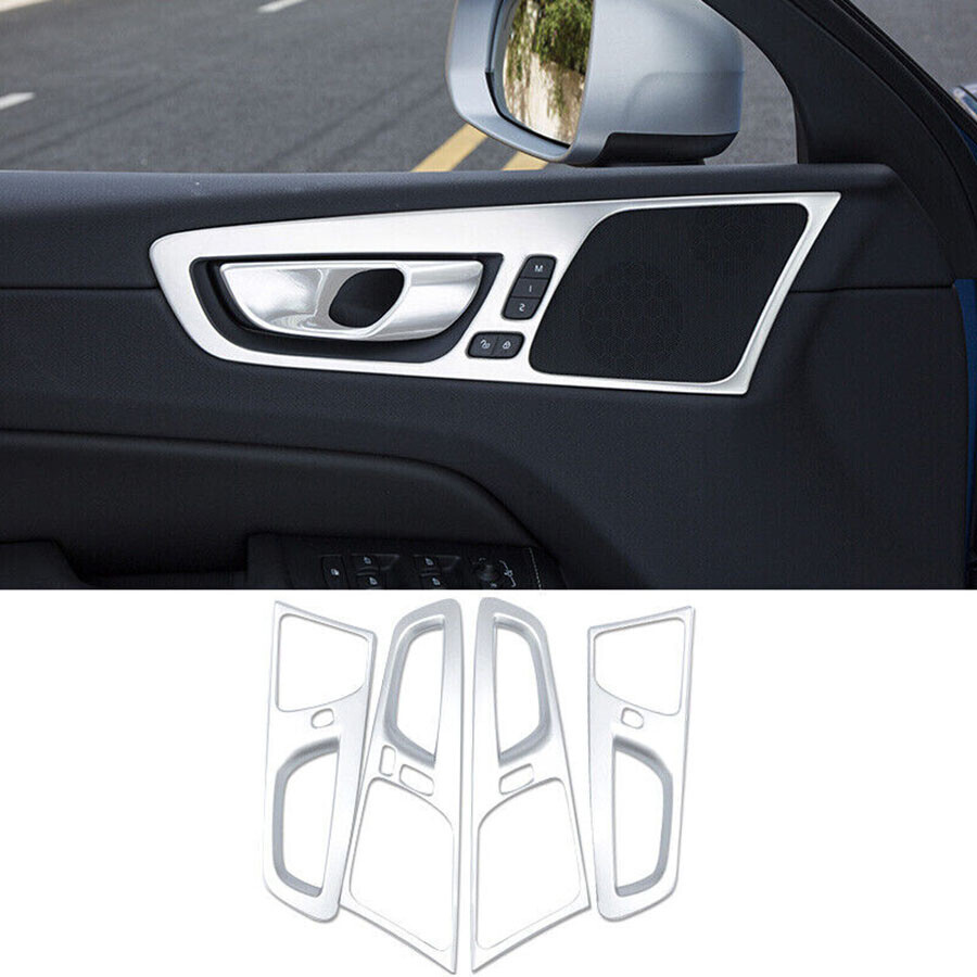 Volvo XC60 2018-2022 Matte Silver Inner Door Handle Cover Trim 4PCS