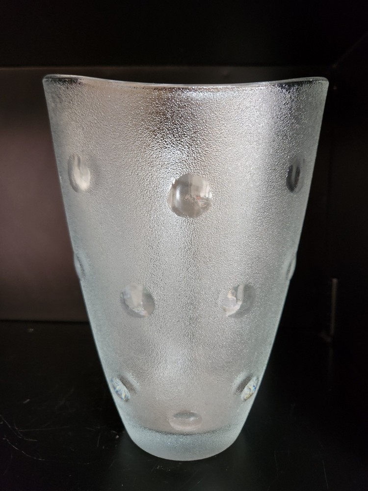Vintage Borgenova Italian Art Glass Polka Dot Ice Bucket or Mid-Century Modern Vase