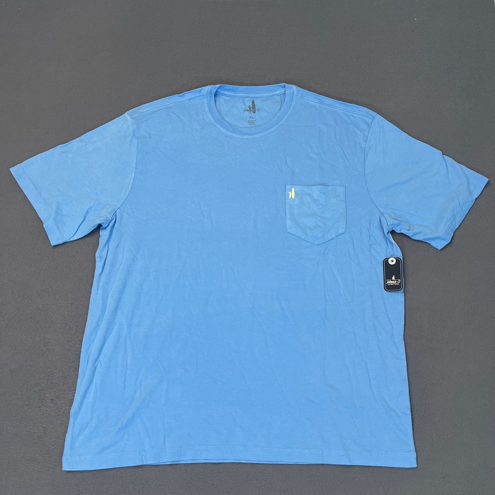 Johnnie-O Mens XL Palm Paradise T-Shirt Malibu Blue Cotton Modal JMST100180 NWT