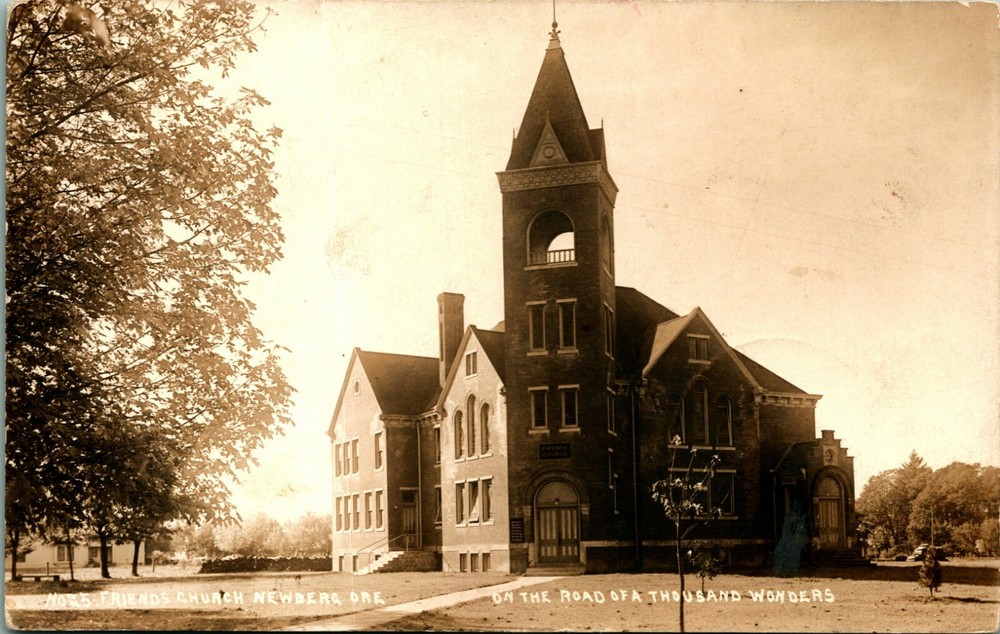 RPPC Friends Church Newberg Oregon OR 1911 Postcard