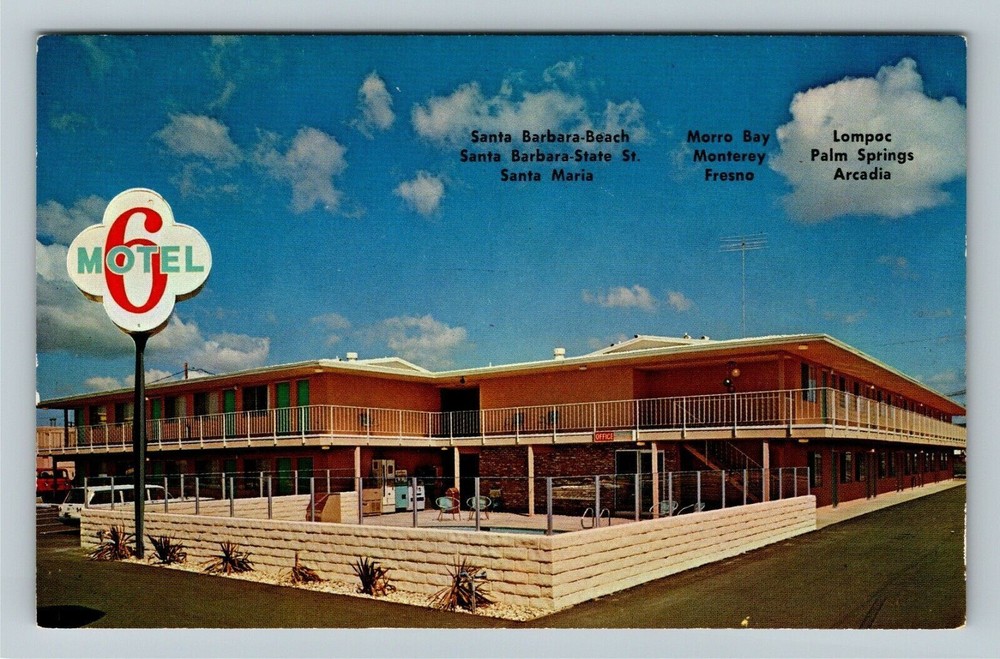 Santa Maria CA-California, Motel 6, Vintage Postcard