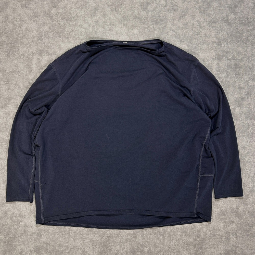 Lululemon Back in Action oversized navy blue minimalist long sleeve womens XL