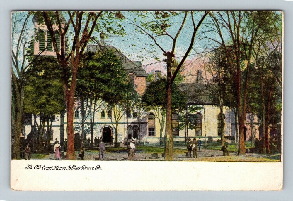 Wilkes Barre PA-Pennsylvania Old Court House Ladies Gents c1909 Vintage Postcard