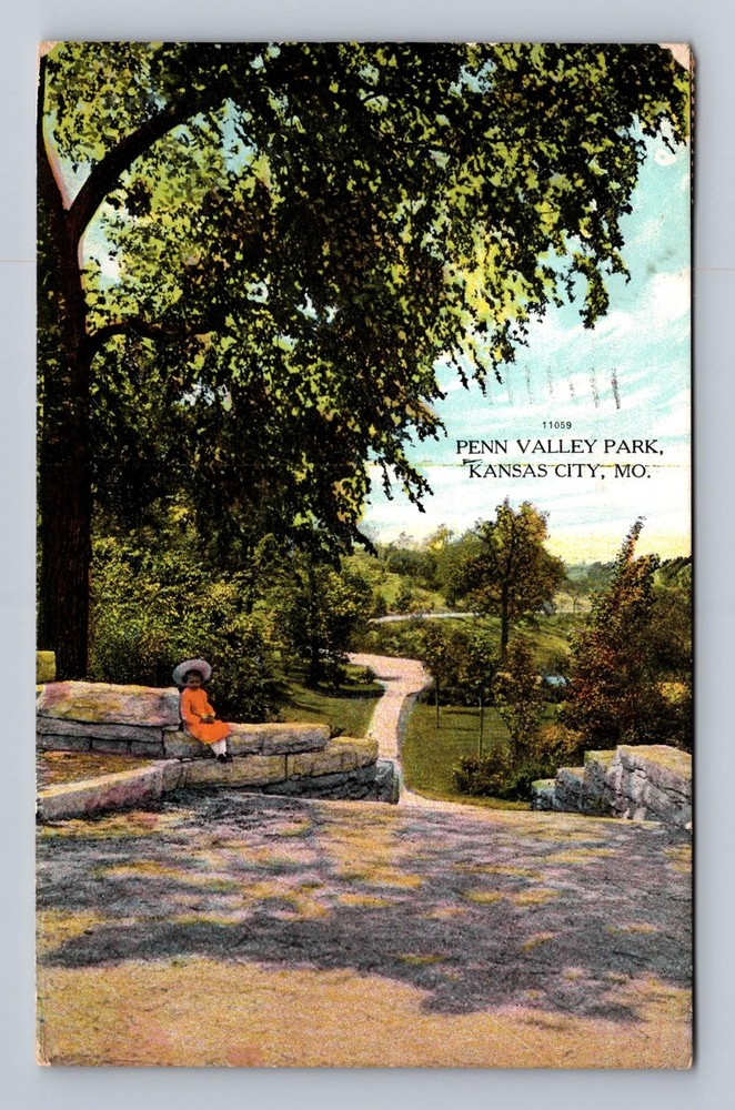 Kansas City MO-Missouri Penn Valley Park Vintage c1908 Postcard