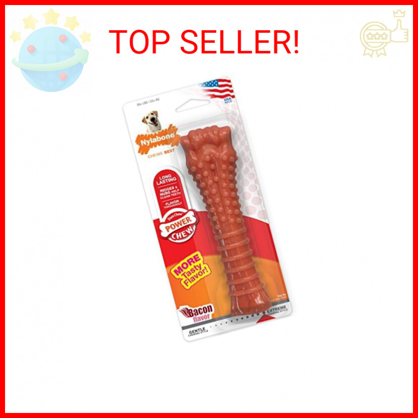 Nylabone Power Chew Textured Femur Bone Chew Toy for Dog, Indestructible Dog Toy