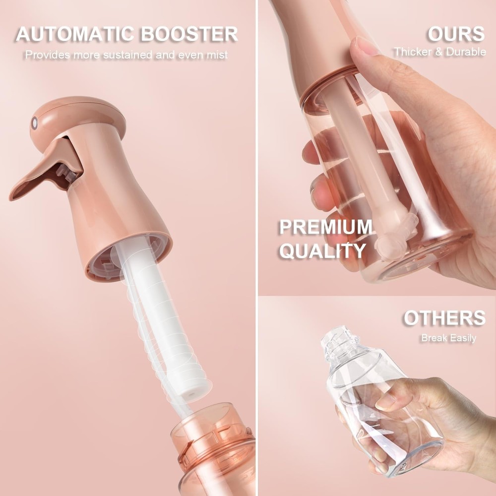 Spray Bottle For Hair, Continuous Mister Empty Spray Bottles 2pack