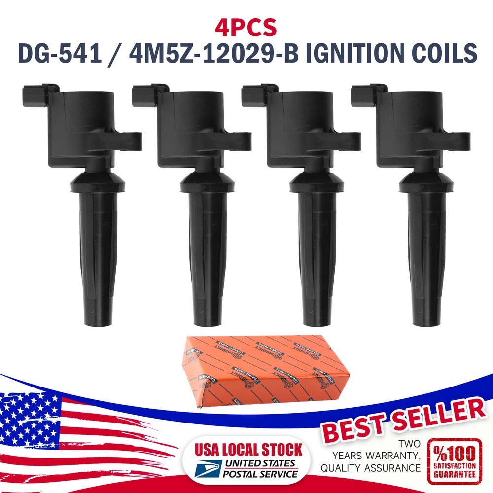4 Ignition Coils for 2004-2005 Mazda 3 2.0L 2.3L DG507 DG541 FD505