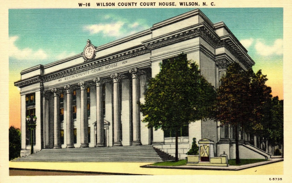 Postcard Wilson county courthouse Wilson North Carolina