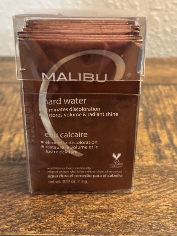 Malibu C Hard Water Wellness Hair Remedy Treatment 12-Pack, 0.17 oz Each New