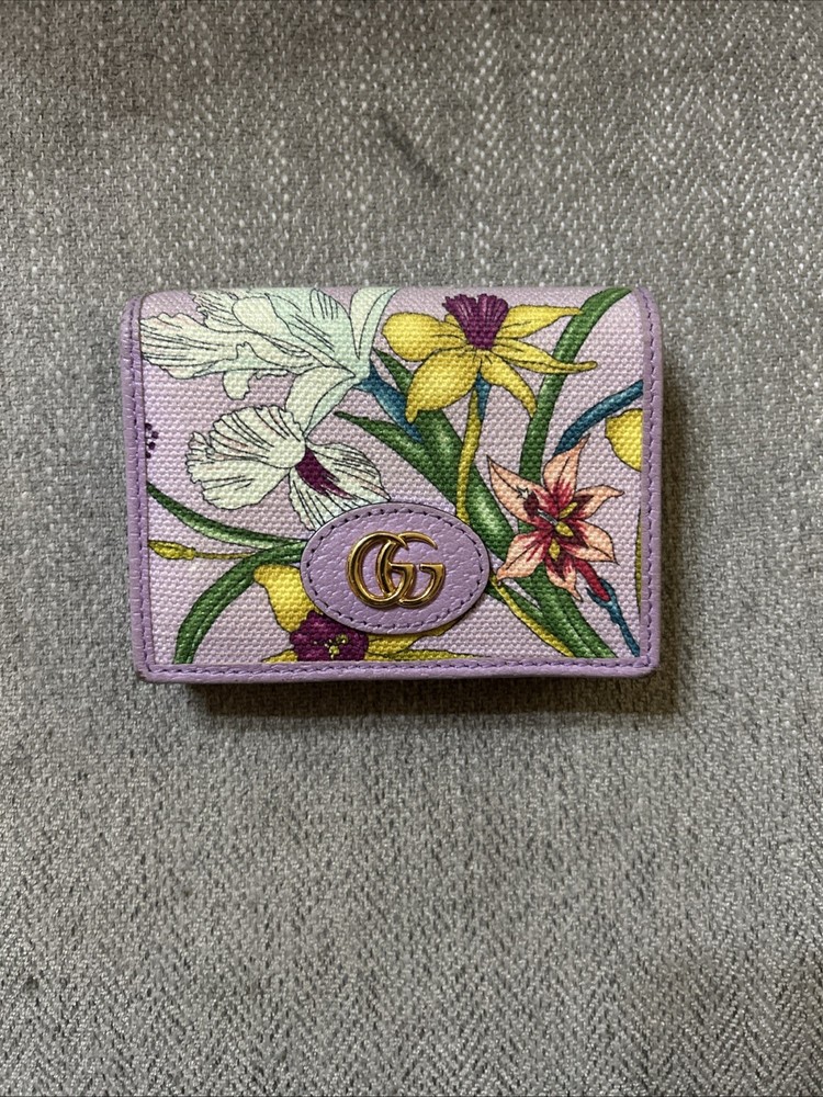 Gucci Flora Limited Edition Purple Compact Wallet