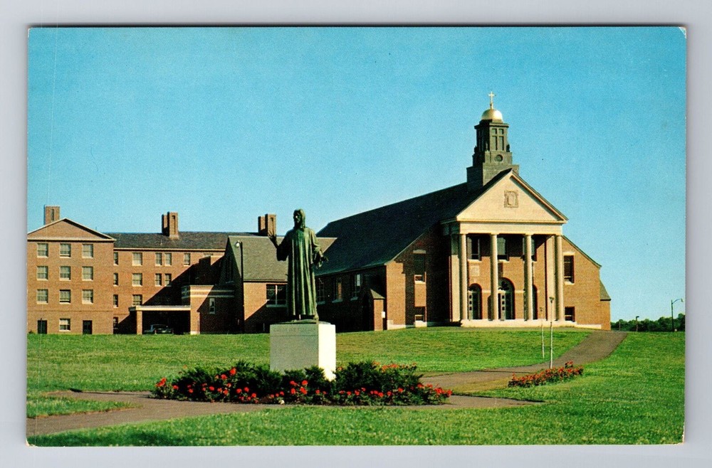 North Andover MA-Massachusetts, Merrimack College Chapel, Vintage Postcard