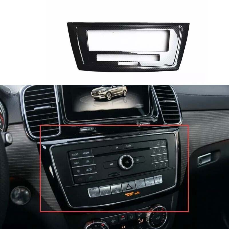 For Benz GLE GLS 2016-19 Carbon Fiber Console Volume Switch Button Panel Trim 1P