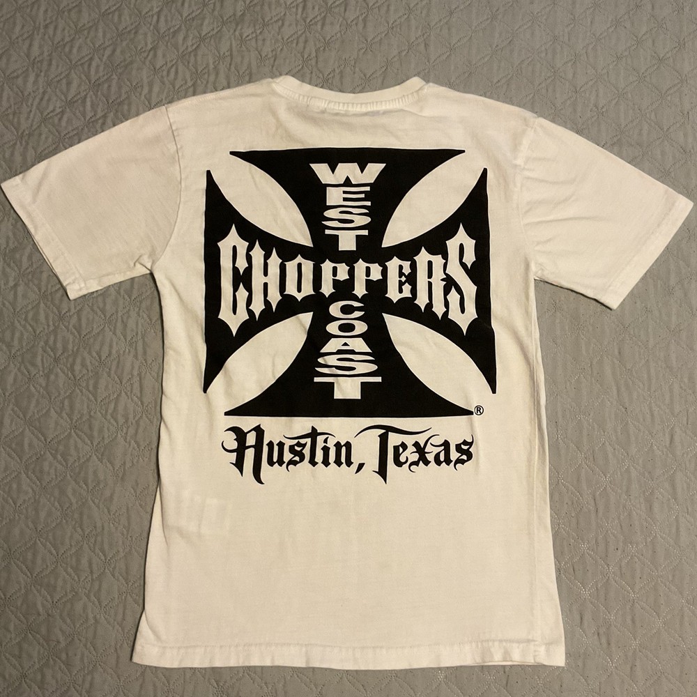 West Coast Choppers Austin, Texas Tshirt Pay Up Sucker Tag Adult Small Read