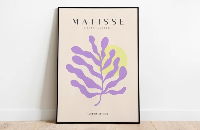 Floral Wall Art Minimalist Home Decor Framed Art Print Wall Decor