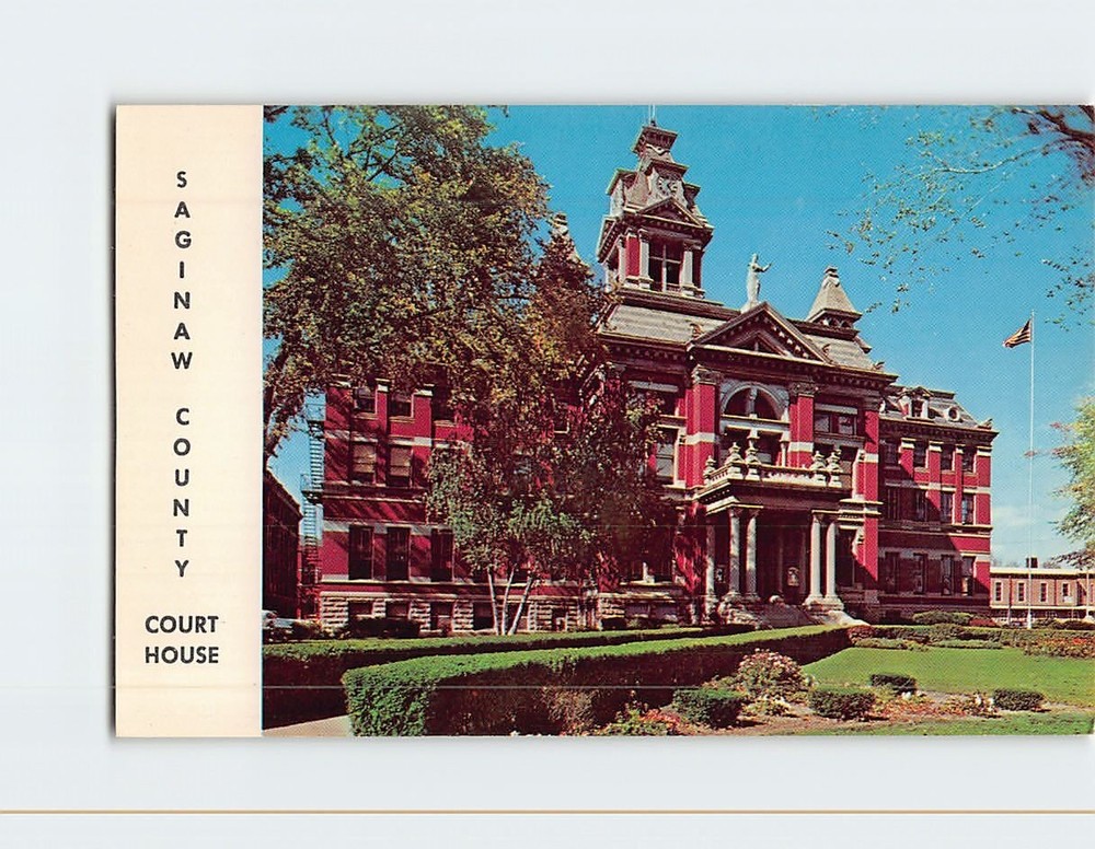 Postcard Saginaw County Court House Saginaw Michigan USA