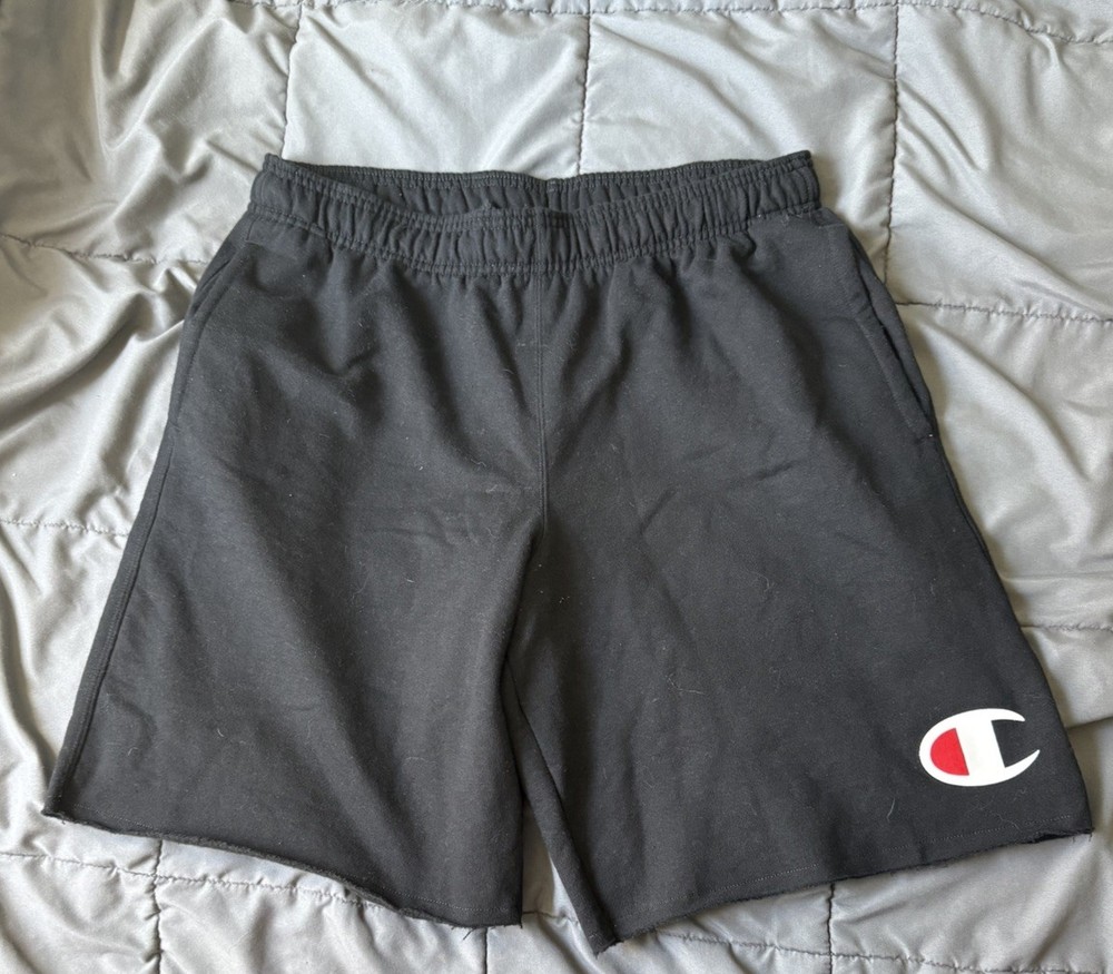 Champion Logo Sweat Shorts size XL  Black