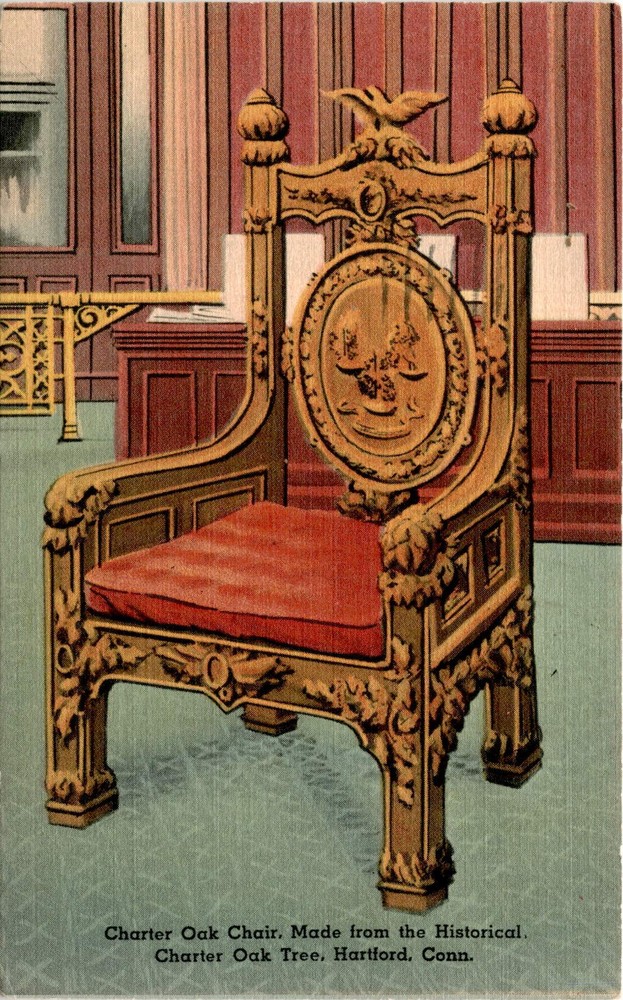 Charter Oak Tree, Hartford, Conn, United States, H. P. Kopplemann, Postcard