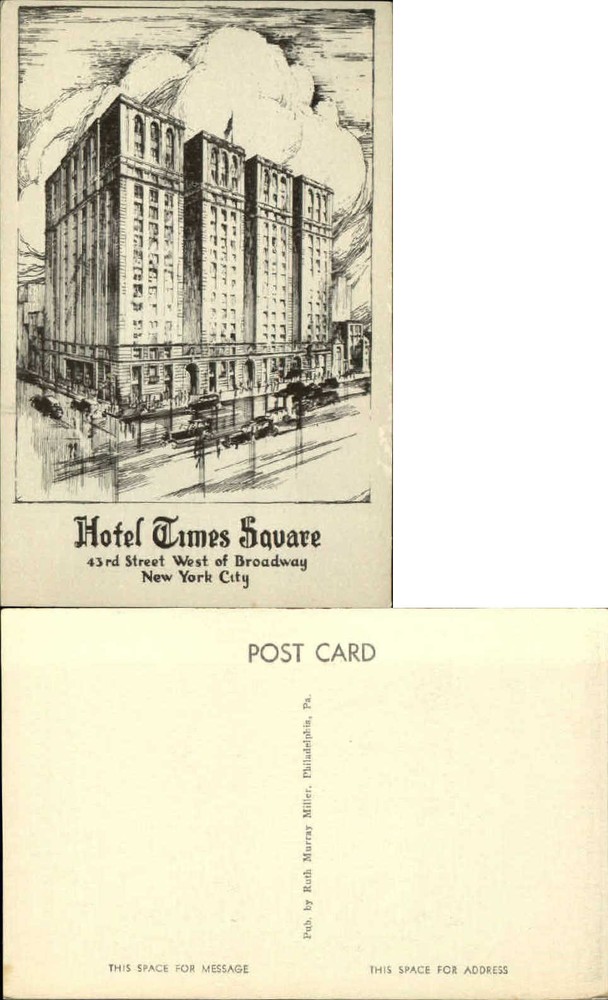 Hotel Times Square 43rd Street New York City NY c1910