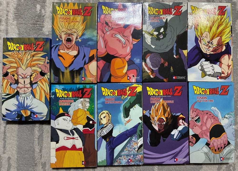 Dragon Ball Z VHS Video Tape Lot Of 9 Great Shape As Pictured