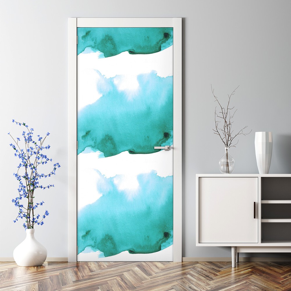 Watercolour Decal Splash art Vintage Bubble Free Door sticker Self-adhesive