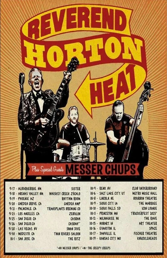 Reverend Horton Heat 2025 Tour Poster - Perfect Fan Gift