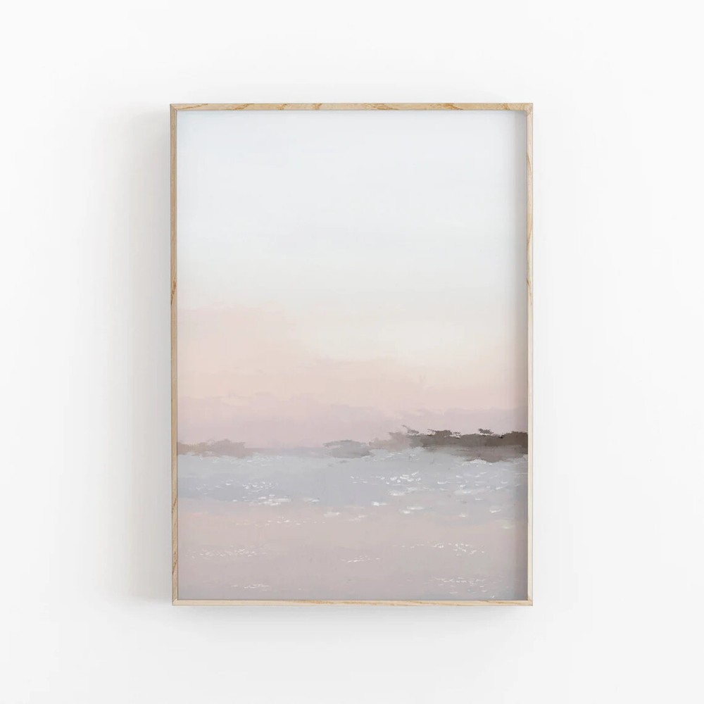 Abstract Beach Painting Poster – Premium Quality in Your Choice of Size-image