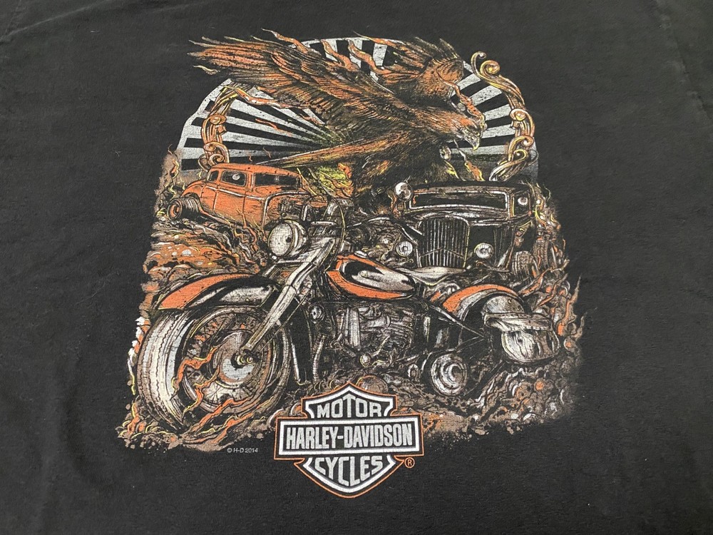 Vintage 2014 Men’s Harley Davidson T-Shirt Size XL Temple Texas Horny Toad Biker