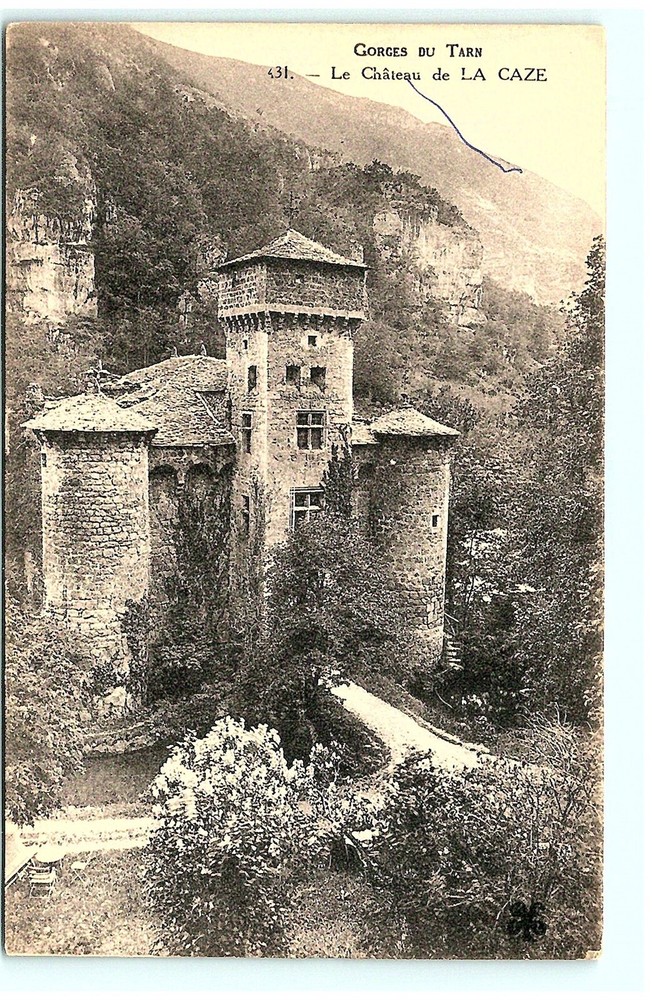 S04-4118, Gorges Du Tarn, Le Chateau De La Caze, Antique Postcard