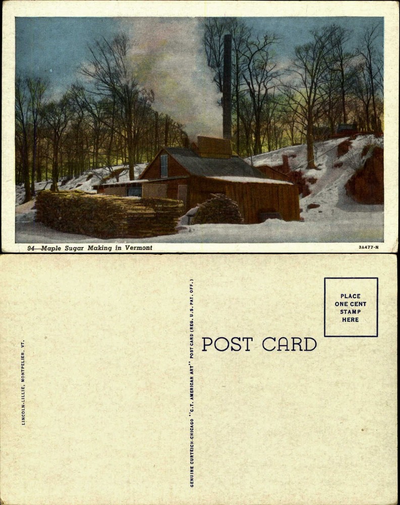 Maple sugar making in Vermont 1930s